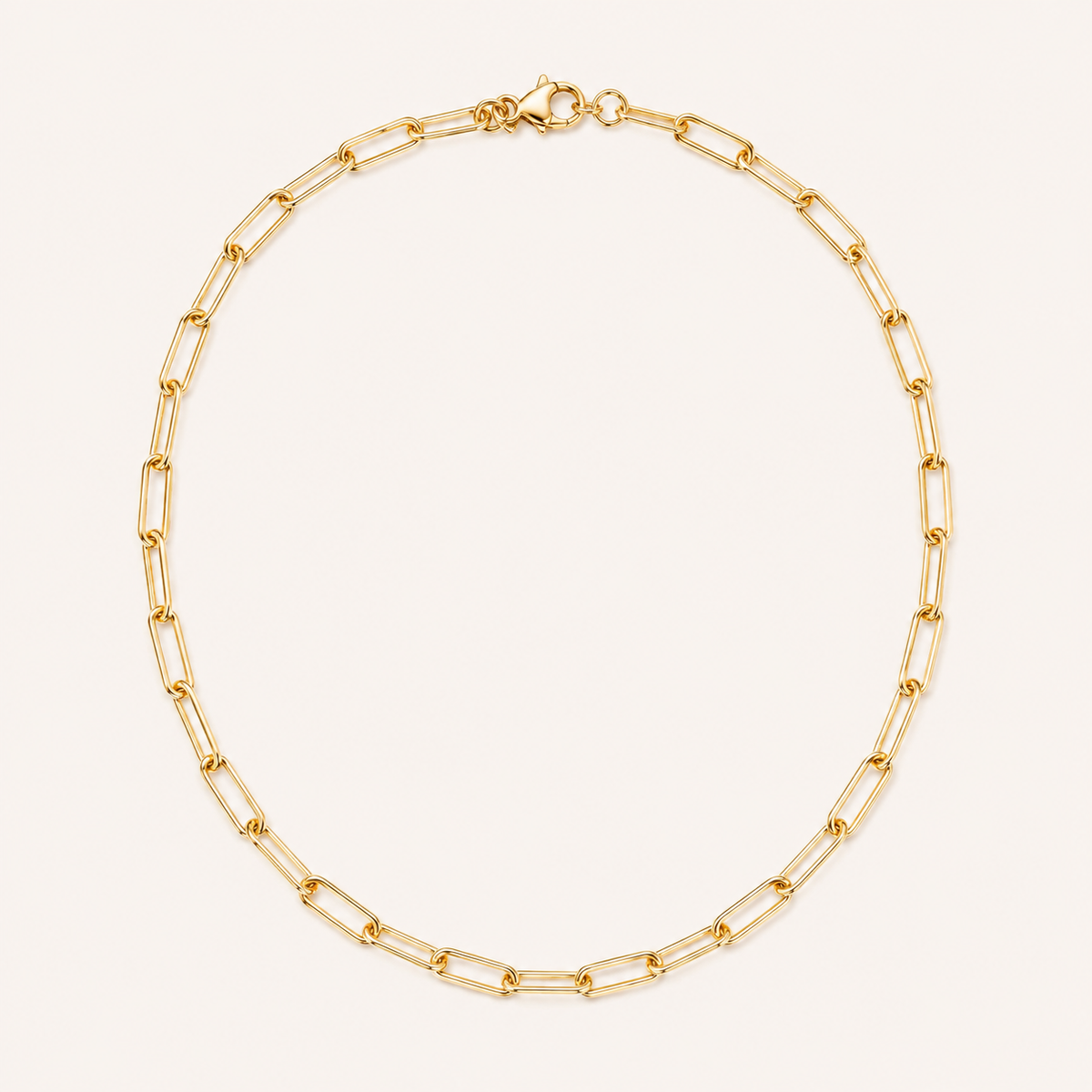GOLD-PLATED PAPERCLIP NECKLACE