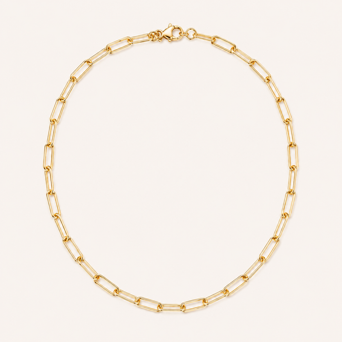 GOLD-PLATED PAPERCLIP NECKLACE