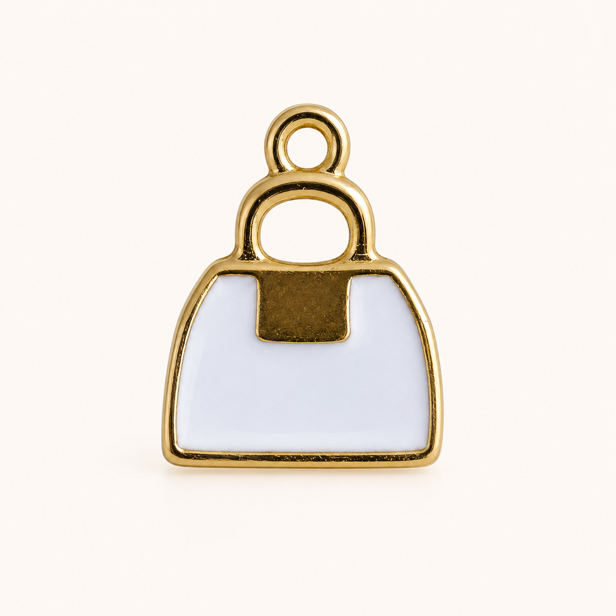 LITTLE WHITE BAG CHARM