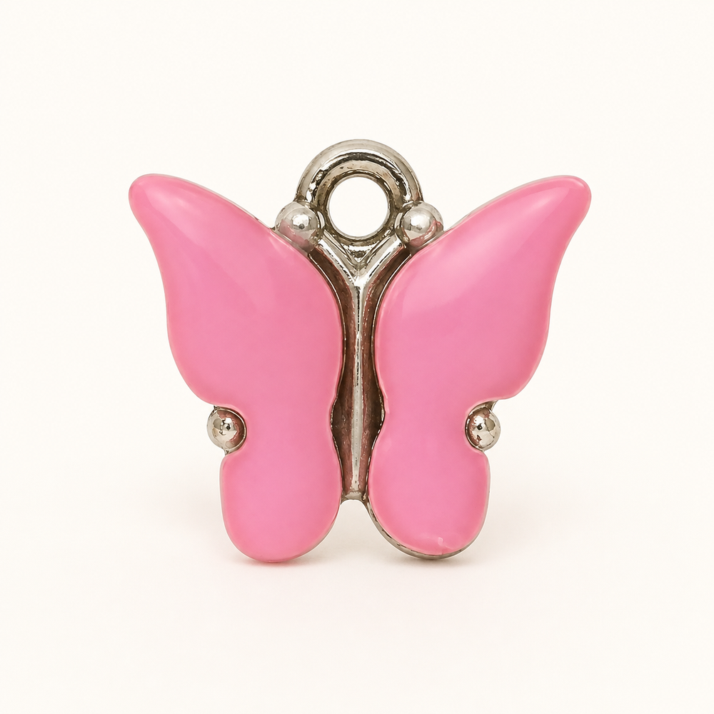 PINK WINGS BUTTERFLY CHARM