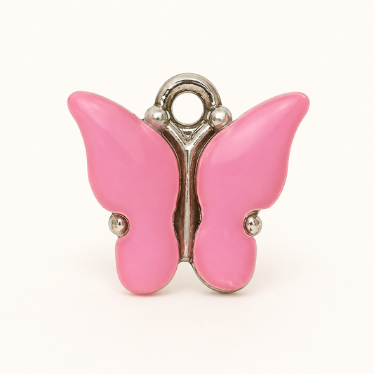 PINK WINGS BUTTERFLY CHARM
