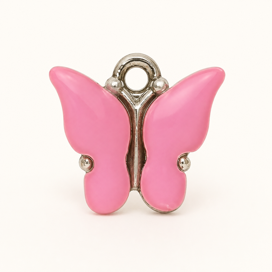 PINK WINGS BUTTERFLY CHARM