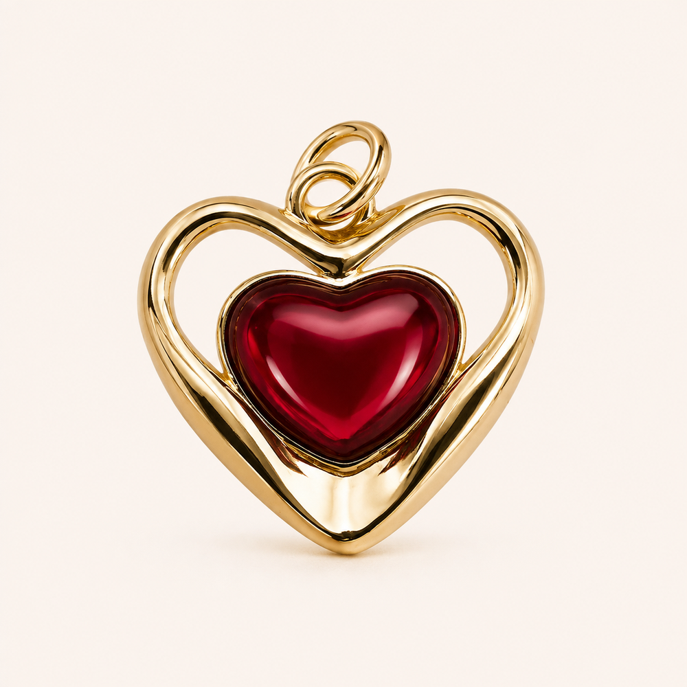 HEART WITHIN HEART CHARM