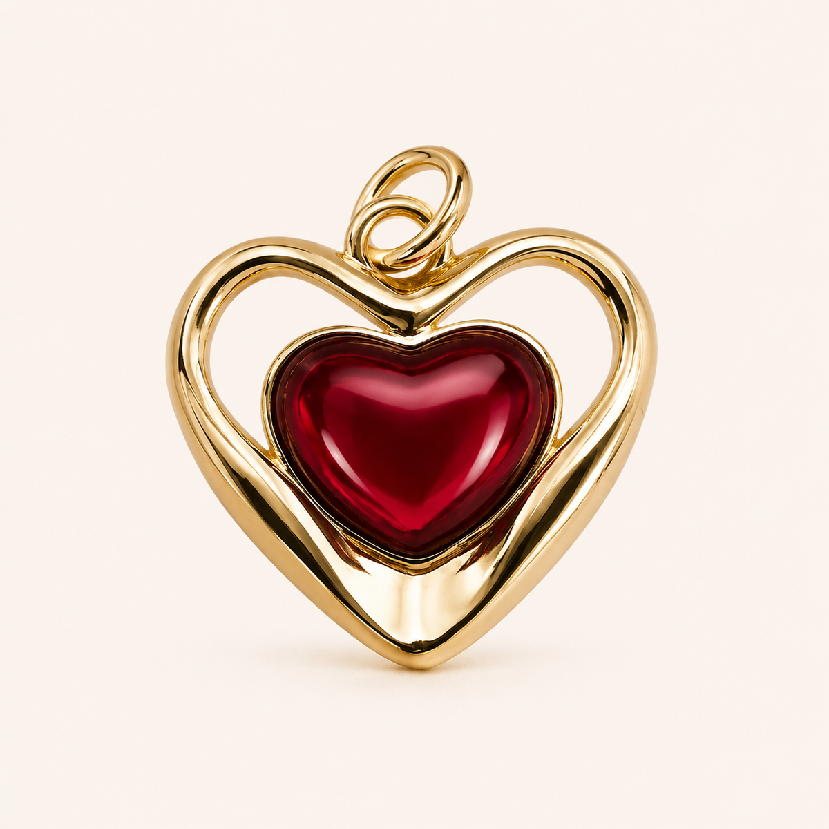 HEART WITHIN HEART CHARM