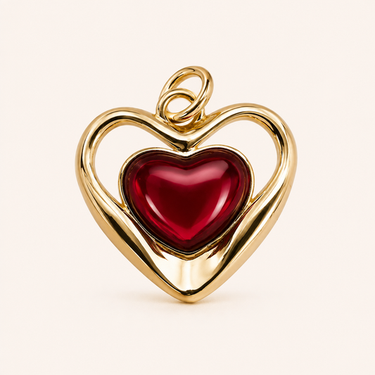 HEART WITHIN HEART CHARM