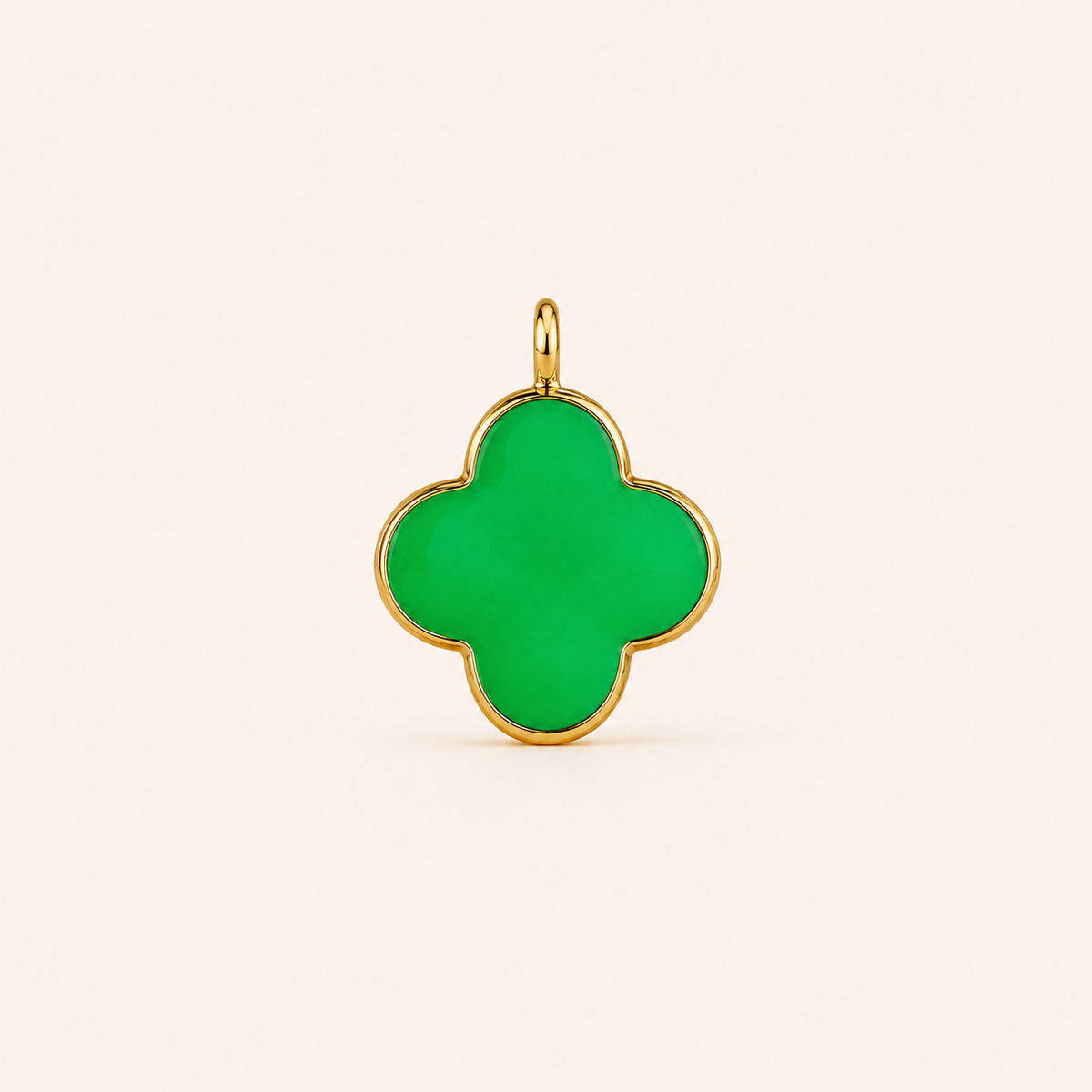 LUCKY GREEN CLOVER CHARM