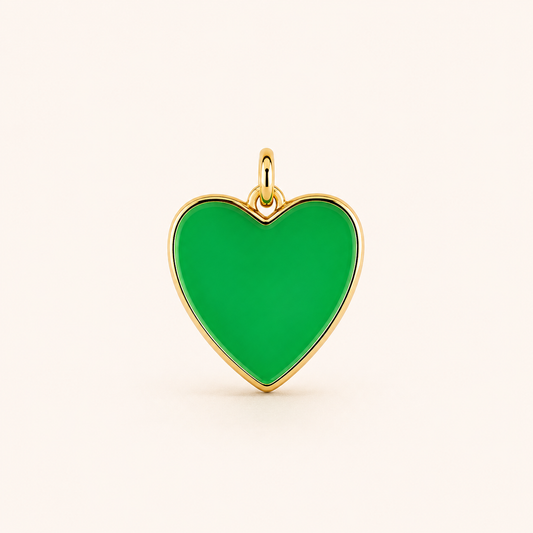 GREEN HEART CHARM