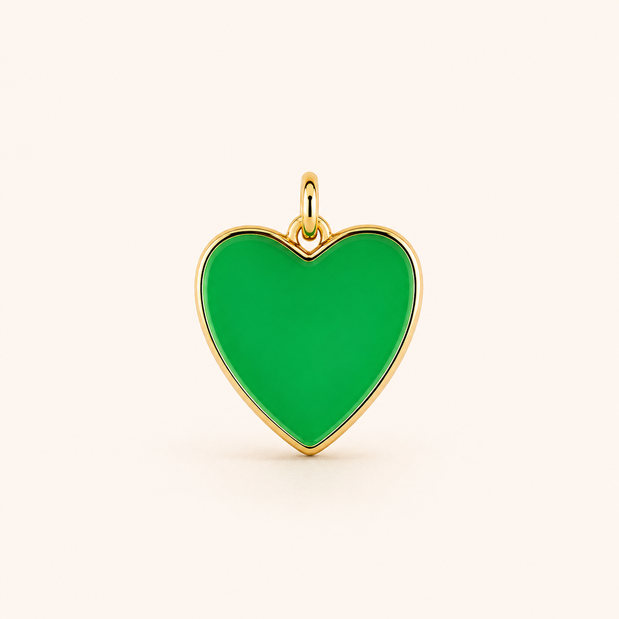 GREEN HEART CHARM