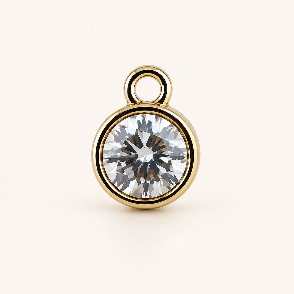CLEAR LIGHT CIRCLE CHARM
