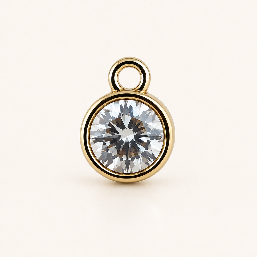 CLEAR LIGHT CIRCLE CHARM